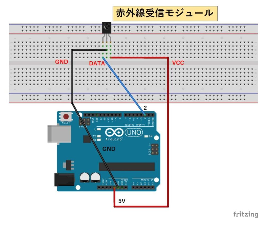 赤外線受信モジュールを扱う回路